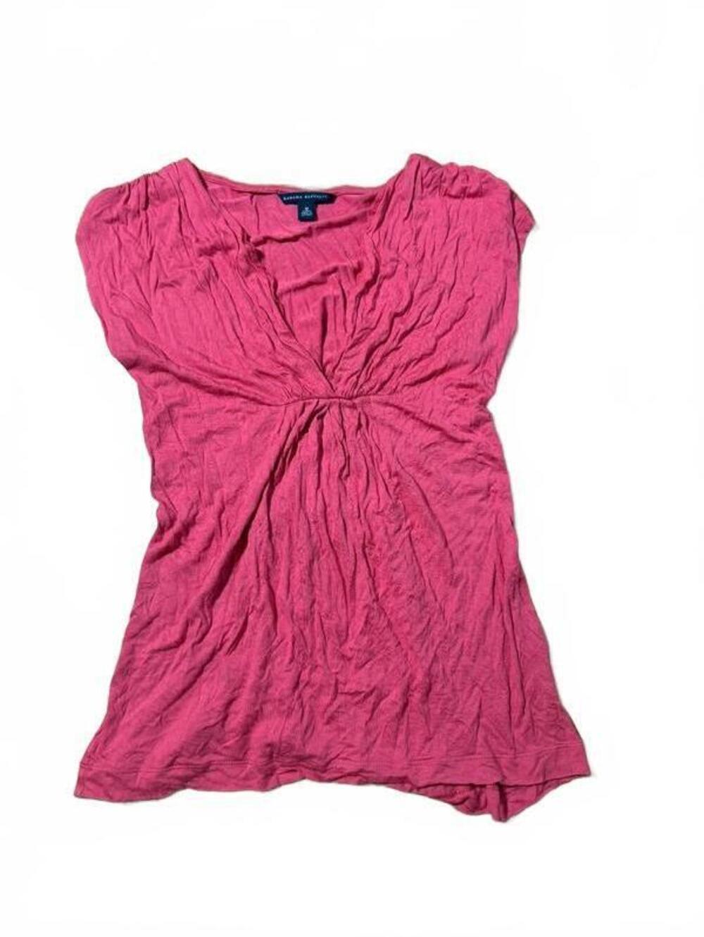 Y2K Banana Republic Pink Fitted Babydoll Blouse Size M